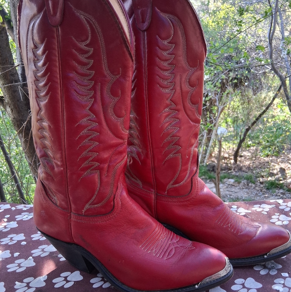Vintage Red Cowboy Boots